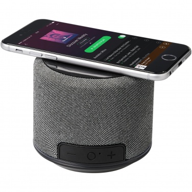 Logotrade Werbeartikel das Foto: Fiber 3W Bluetooth® Lautsprecher mit kabelloser Ladefunktion