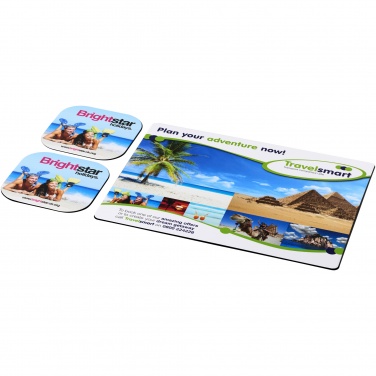 Logotrade Werbeartikel das Foto: Brite-Mat® Mousepad- und Untersetzer-Set 3