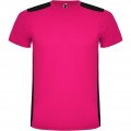 Detroit Sport T-Shirt für Kinder, Fuchsie / Tiefschwarz