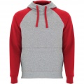 Badet zweifarbiger Kapuzenpullover für Kinder , Grau meliert / Rot