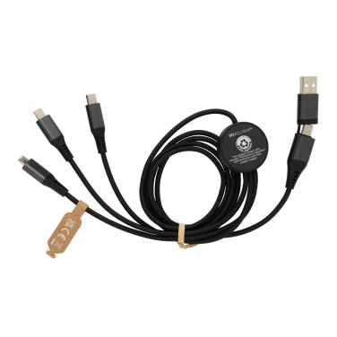 Logotrade werbemittel das Foto: Terra 120cm 6-in-1-Kabel aus RCS recyceltem Aluminium
