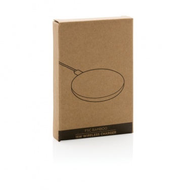 Logotrade Werbegeschenke das Foto: 15W Bambus Wireless Charger