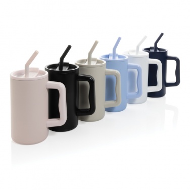 Logotrade Firmengeschenke das Foto: Cube Becher aus RCS recyceltem Stahl 800ml