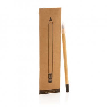 Logotrade Geschäftsgeschenke das Foto: Bambus Infinity-Stift mit Radiergummi