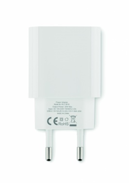 Logotrade Logogeschenke das Foto: 2-Port USB-Ladegerät