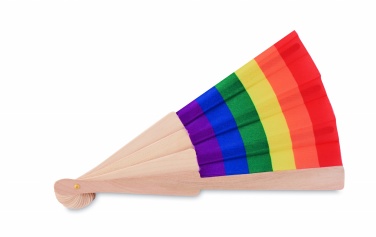 Logotrade werbemittel das Foto: Fächer regenbogenfarbig