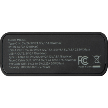 Logotrade Werbeartikel das Foto: Powerbank 20 000 mAh MARABELLA MoLu