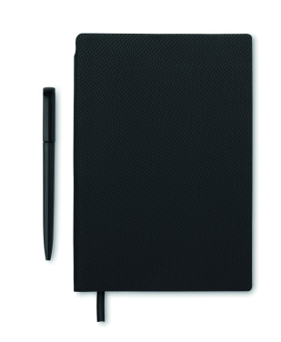 Logotrade Werbeartikel das Foto: DIN A5 PU Notizbuch mit Stift