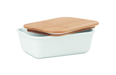 Logotrade Geschäftsgeschenke das Foto: Lunchbox mit Bambus-Deckel
