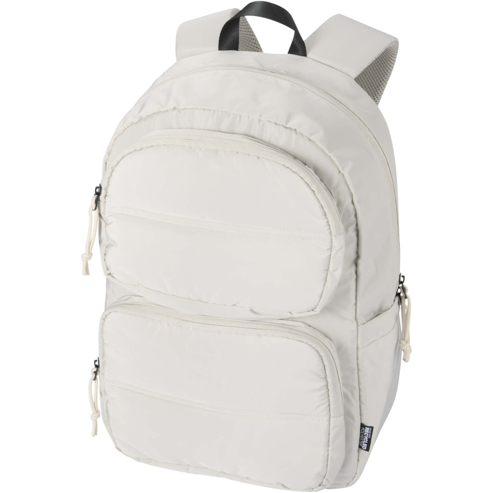 Logotrade Werbeartikel das Foto: Puffer 15,6" GRS recycelter Laptoprucksack 18L