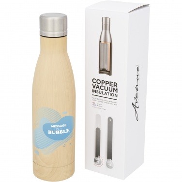 Logo trade corporate gift photo of: Vasa 500 ml wood-look copper vacuum insulated bottle
