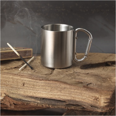 Logo trade promotional items image of: Alps 200 ml insulated mug with carabiner