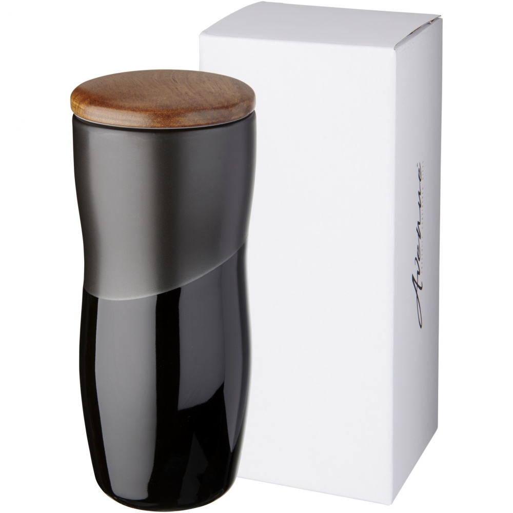 Logo trade promotional merchandise photo of: Double-walled ceramic tumbler Reno 370 ml