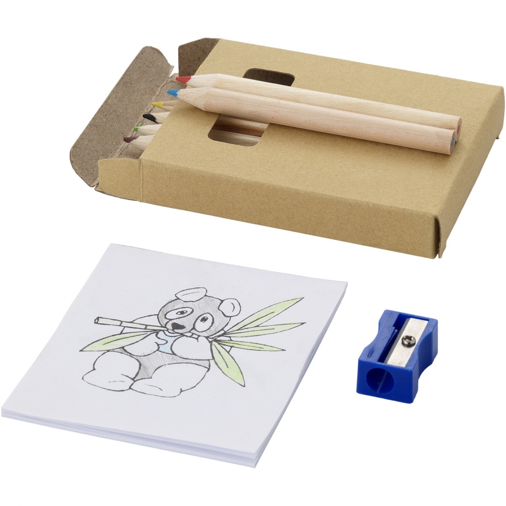 Logo trade business gifts image of: Streaks 8-piece colouring set