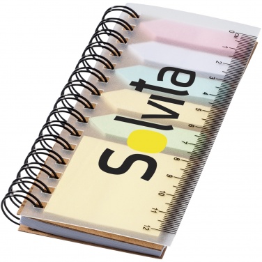 Logo trade promotional merchandise photo of: Spinner spiral notebook with coloured sticky notes