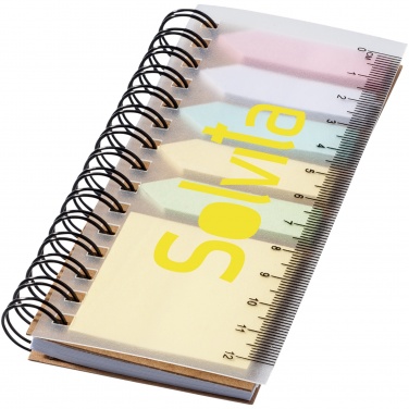 Logo trade promotional gift photo of: Spinner spiral notebook with coloured sticky notes