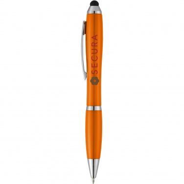 Logotrade promotional gift picture of: Nash stylus ballpoint pen with coloured grip