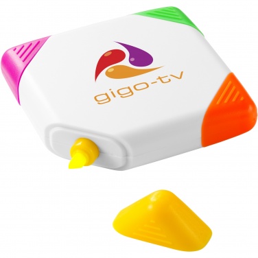 Logo trade advertising products image of: Trafalgar square-shaped 4-colour highlighter