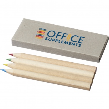 Logo trade promotional merchandise photo of: Tullik 4-piece coloured pencil set