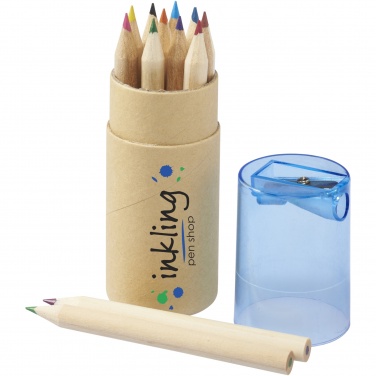 Logotrade advertising product image of: Hef 12-piece coloured pencil set with sharpener