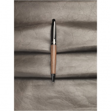 Logo trade promotional items image of: Loure wood barrel ballpoint pen