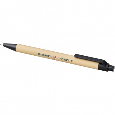 Logo trade business gift photo of: Berk recycled carton and corn plastic ballpoint pen