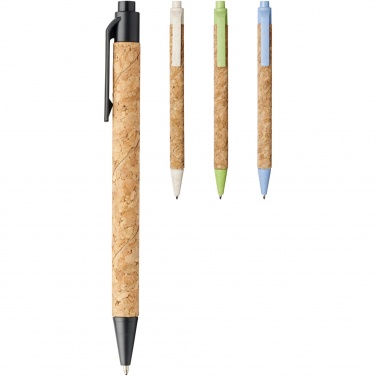 Logotrade promotional product image of: Midar cork and wheat straw ballpoint pen
