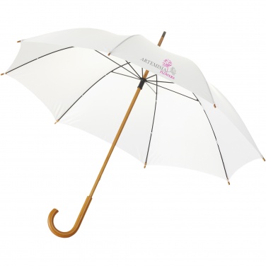 Logo trade promotional giveaway photo of: Jova 23" umbrella with wooden shaft and handle