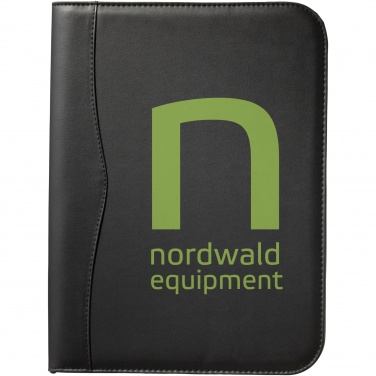 Logo trade advertising products image of: Ebony A4 zippered portfolio