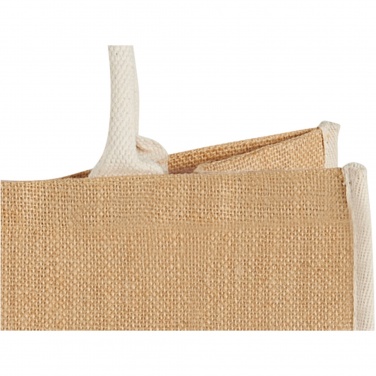 Logotrade promotional merchandise image of: Harry coloured edge jute tote bag 25L