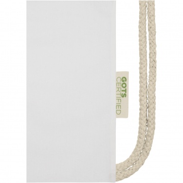 Logotrade promotional item image of: Orissa 100 g/m² organic cotton drawstring bag 5L