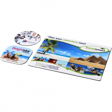 Logo trade promotional product photo of: Brite-Mat® mouse mat and coaster set combo 1