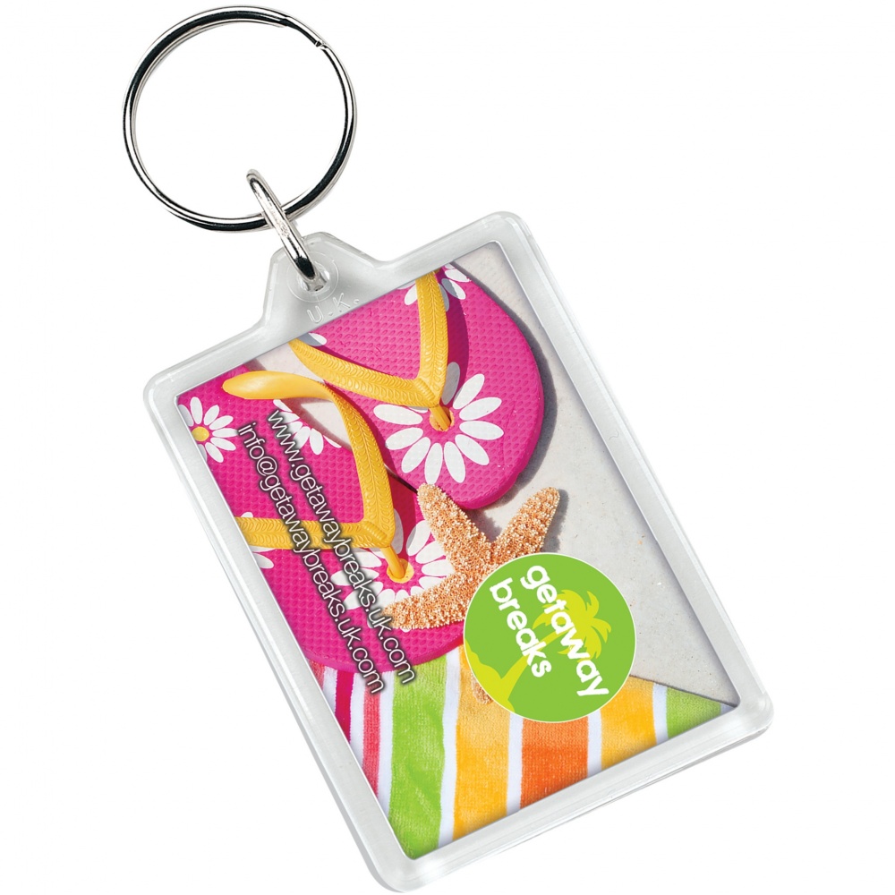 Logo trade promotional giveaway photo of: Vito C1 rectangular keychain