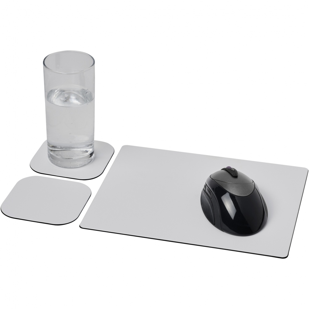 Logo trade promotional gift photo of: Brite-Mat® mouse mat and coaster set combo 3