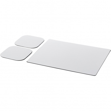 Logo trade promotional gifts image of: Brite-Mat® mouse mat and coaster set combo 3