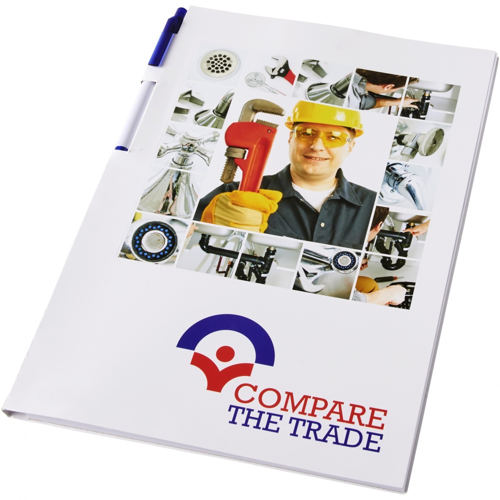 Logo trade promotional gift photo of: Essential conference pack A4 notepad and pen