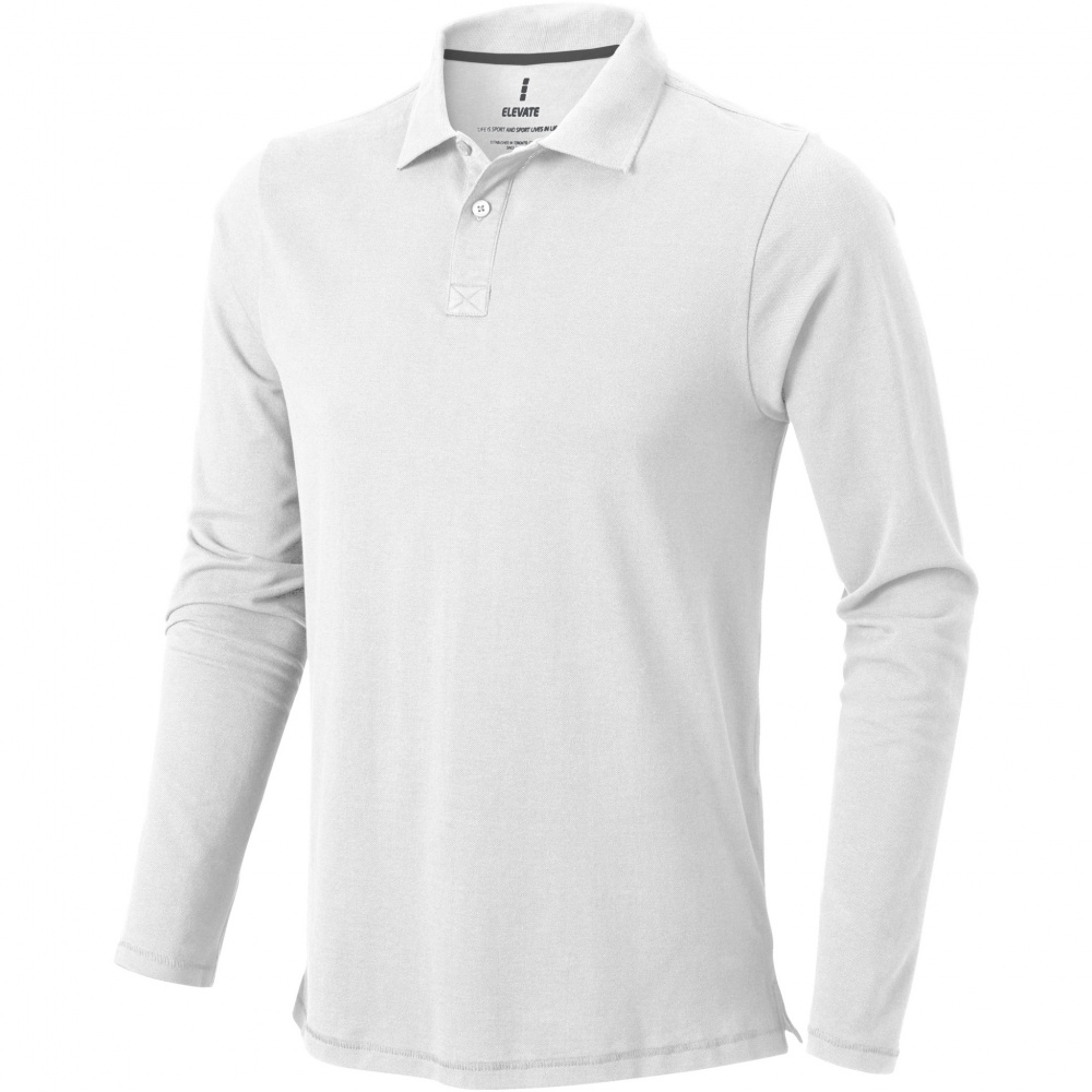 Logo trade corporate gifts image of: Oakville long sleeve men's polo