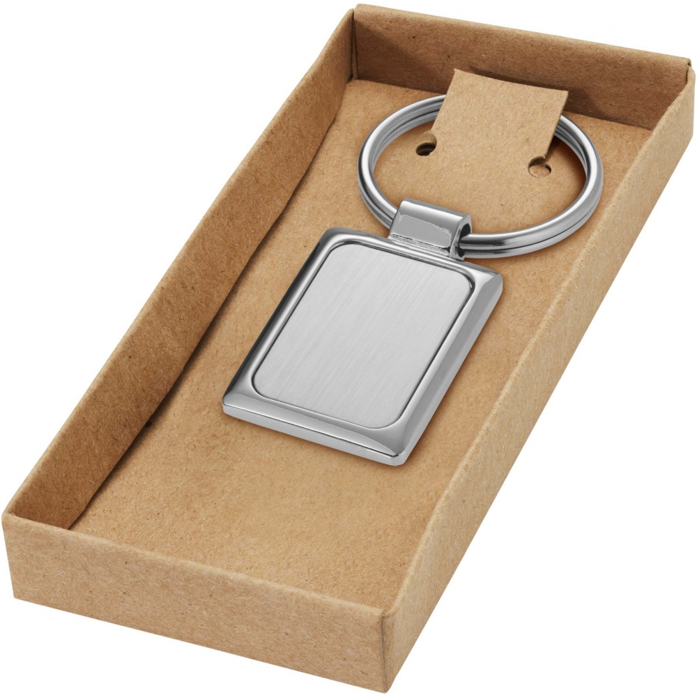Logotrade promotional giveaway image of: Sergio rectangular metal keychain
