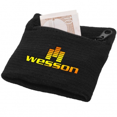 Logo trade promotional giveaways image of: Brisky performance wristband with zippered pocket