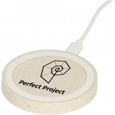 Logotrade business gifts photo of: Naka 5W wheat straw wireless charging pad