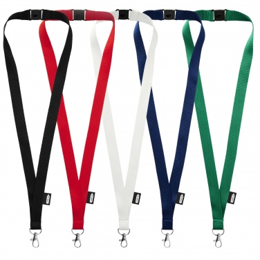 Logo trade promotional products image of: Tom recycled PET lanyard with breakaway closure