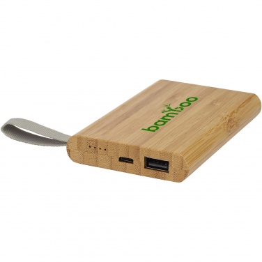 Logo trade promotional giveaways image of: Tulda 5000 mAh bamboo power bank