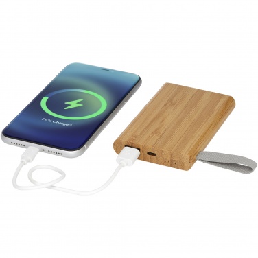 Logo trade promotional giveaway photo of: Tulda 5000 mAh bamboo power bank