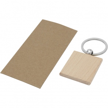 Logotrade promotional gifts photo of: Gioia beech wood squared keychain