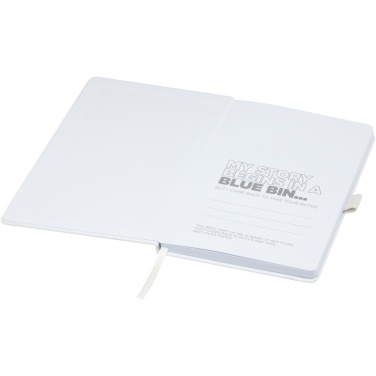 Logo trade promotional item photo of: Honua A5 recycled paper notebook with recycled PET cover