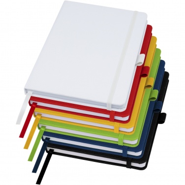 Logo trade corporate gifts image of: Honua A5 recycled paper notebook with recycled PET cover