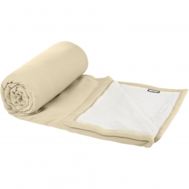 Logo trade promotional items picture of: Marigold GRS certified RPET polar fleece and sherpa blanket