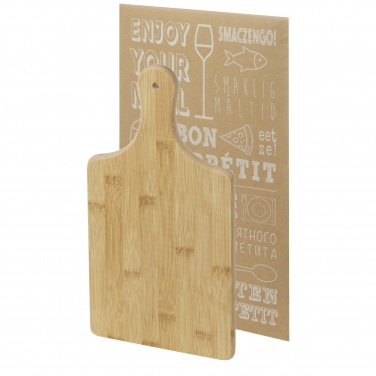 Logo trade promotional giveaways image of: Quimet bamboo cutting board