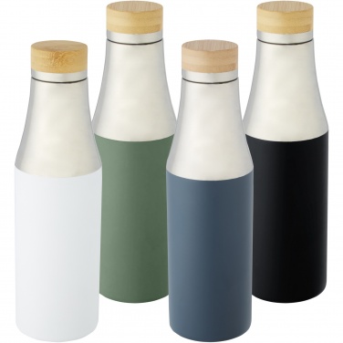 Logo trade promotional giveaways picture of: Hulan 540 ml copper vacuum insulated stainless steel bottle with bamboo lid