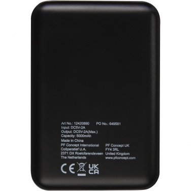 Logo trade promotional merchandise photo of: Gleam 5000 mAh ultra slim light-up power bank